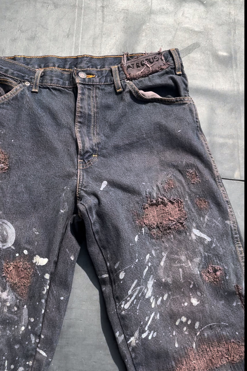 Apocalypse splatter denim