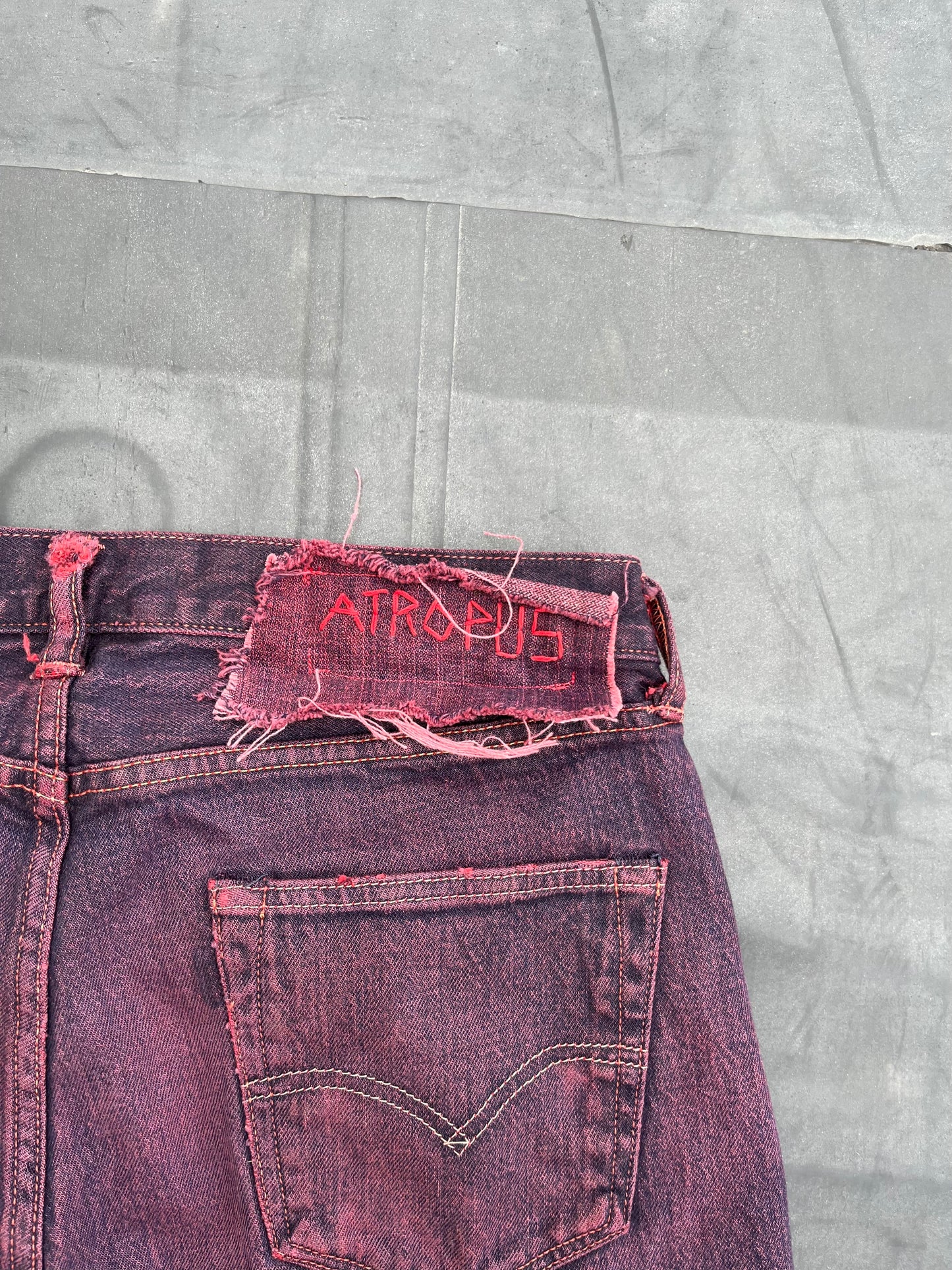 Red Reptilian denim FL4R3