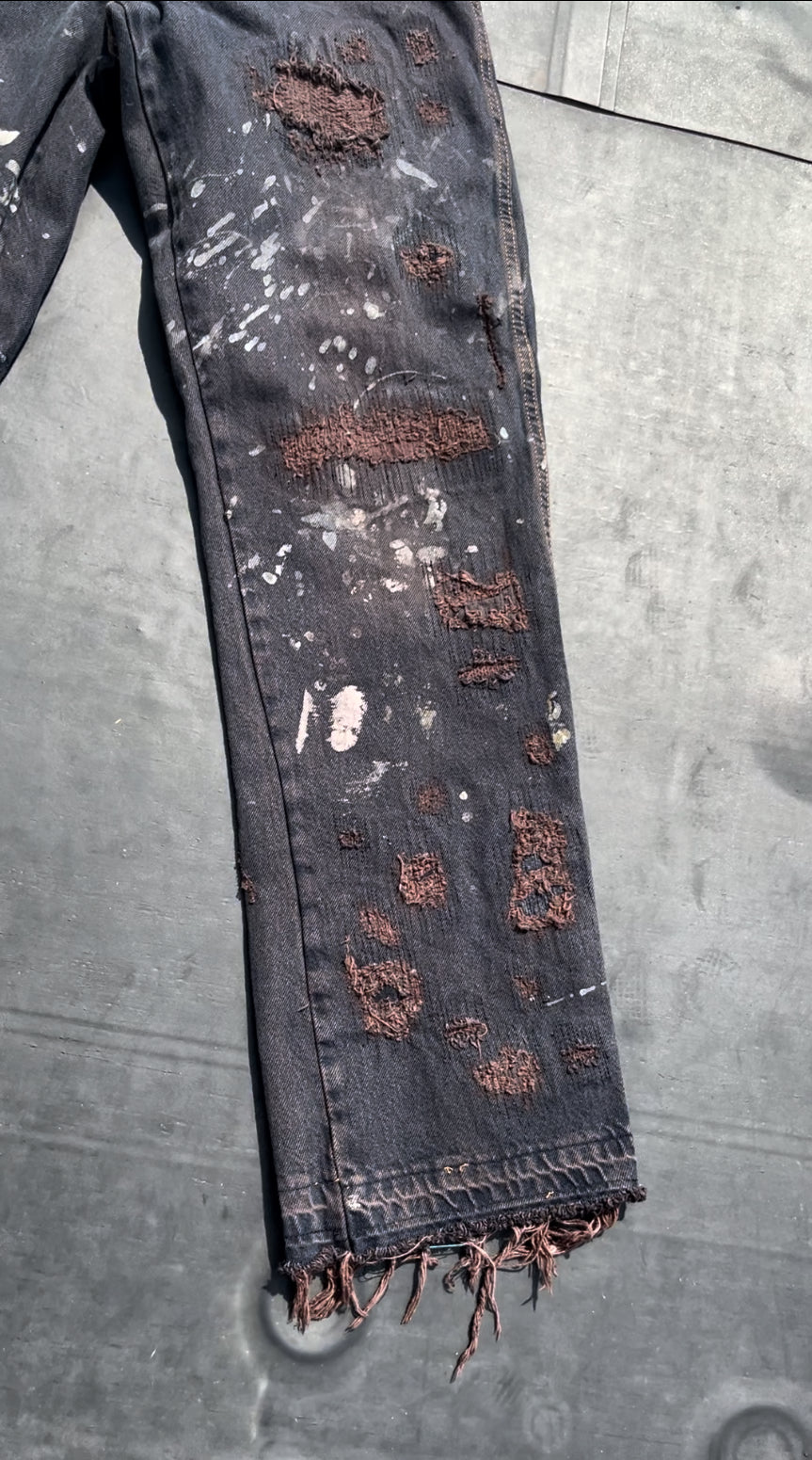 Apocalypse splatter denim