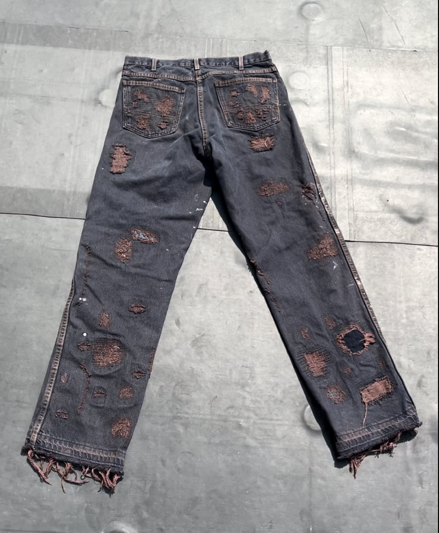 Apocalypse splatter denim