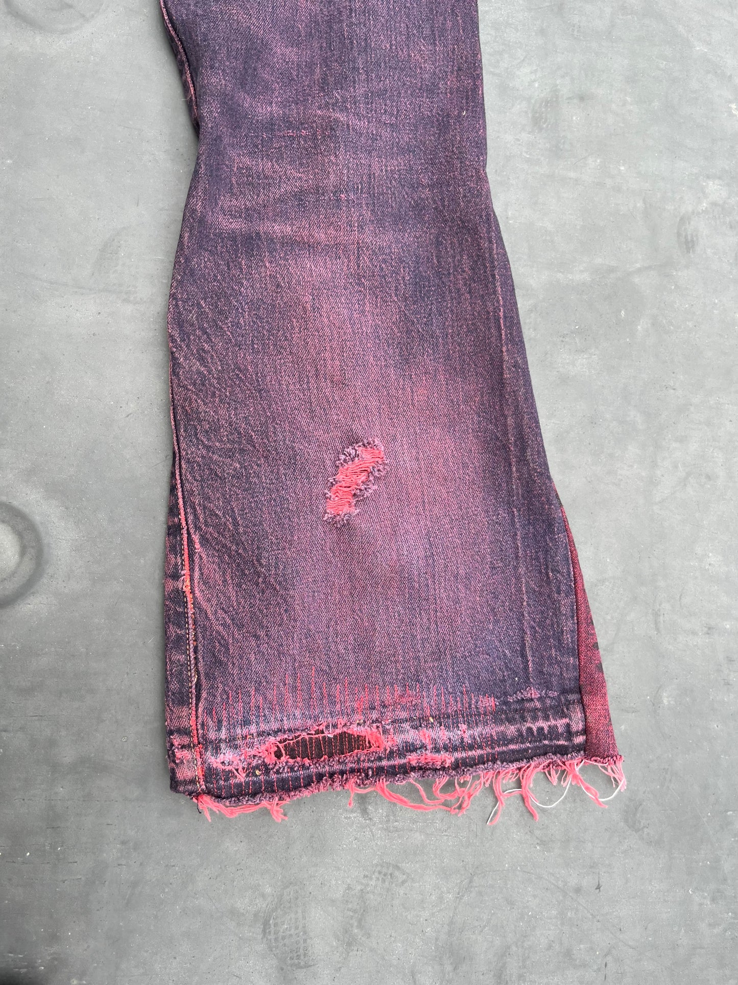 Red Reptilian denim FL4R3